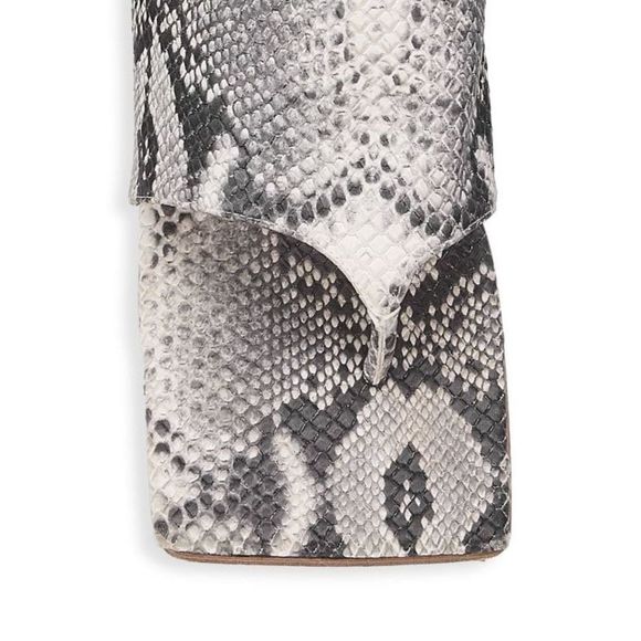 A.W.A.K.E. MODE
Katie Square-Toe Snakeskin-Embossed Leather Thong Sandals - Picture 3 of 7